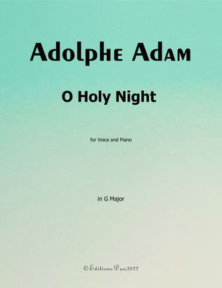 O Holy night cantique de noel, by Adam, in G Major