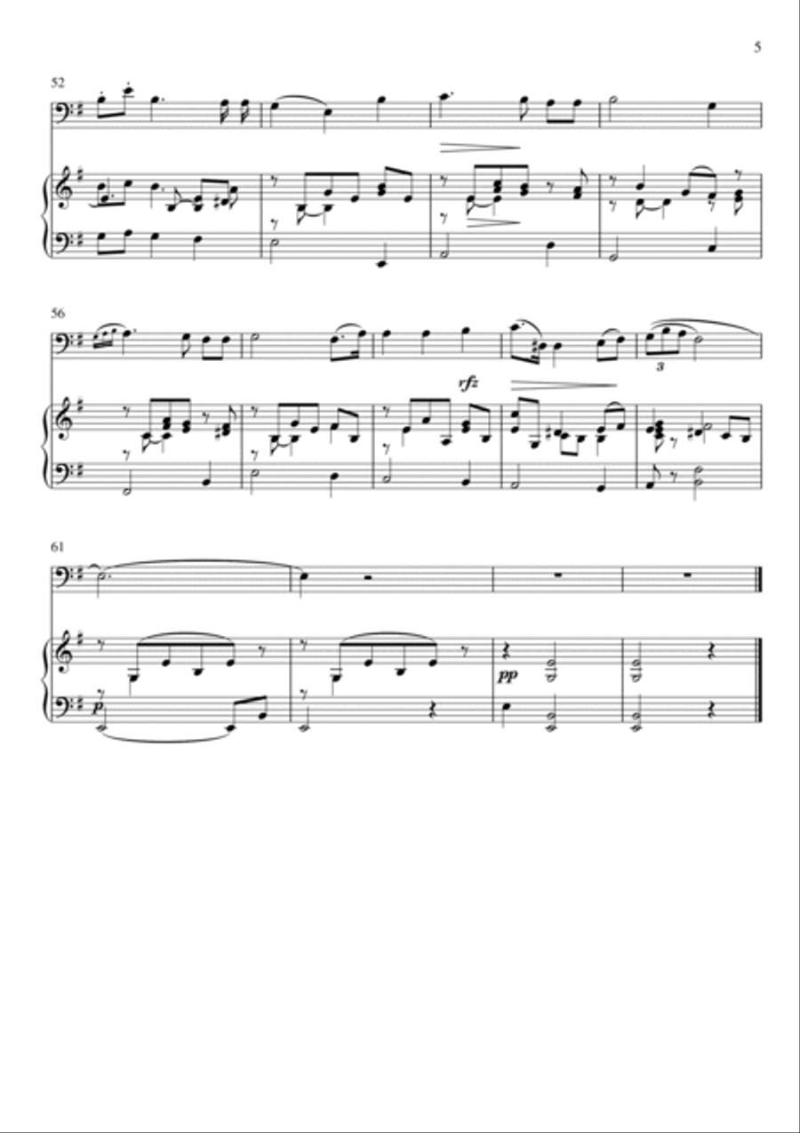 Antonio Cesti - Intorno all idol mio (Piano and Trombone) Piano, Vocal, Guitar scores gallery preview page 5