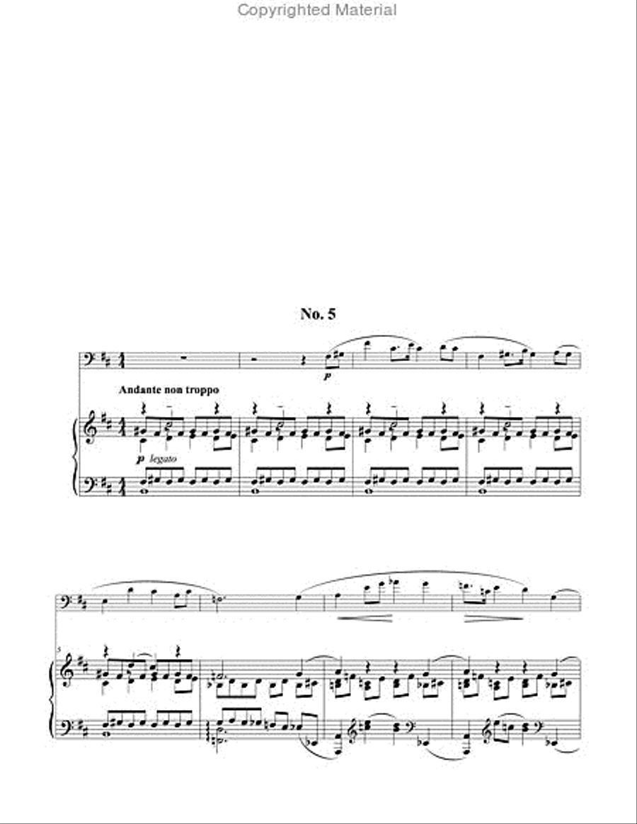 Five Songs Without Words for Euphonium & Piano Euphonium scores gallery preview page 11