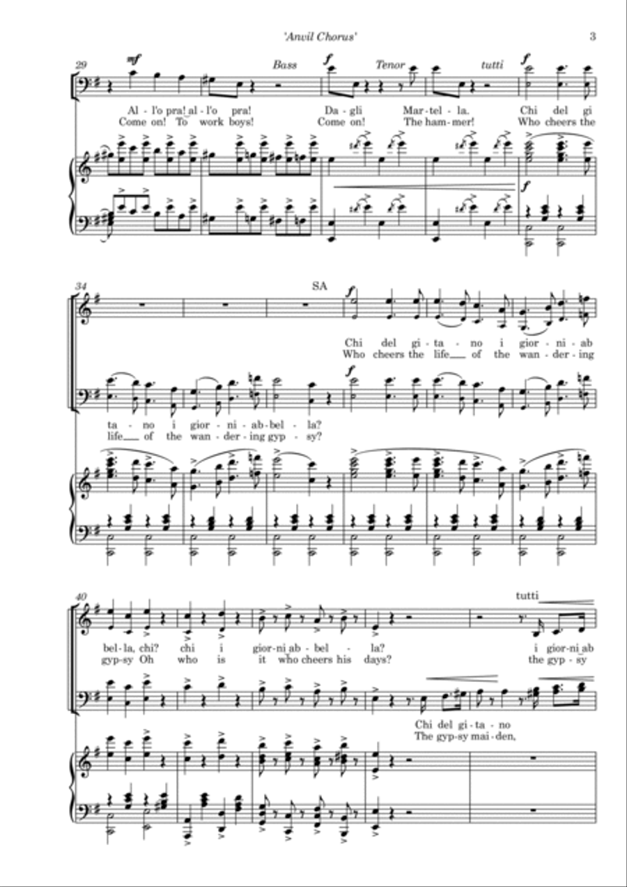The Anvil Chorus 4-Part scores gallery preview page 5