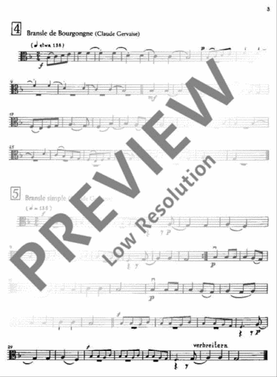 Suite französischer Tänze Viola scores gallery preview page 4