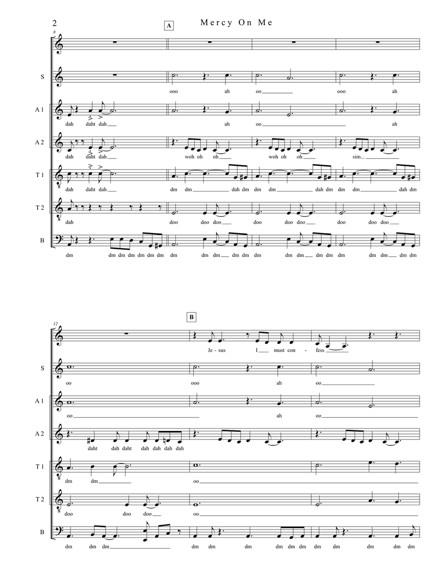 Mercy On Me Mercy On Me 4-Part scores gallery preview page 2