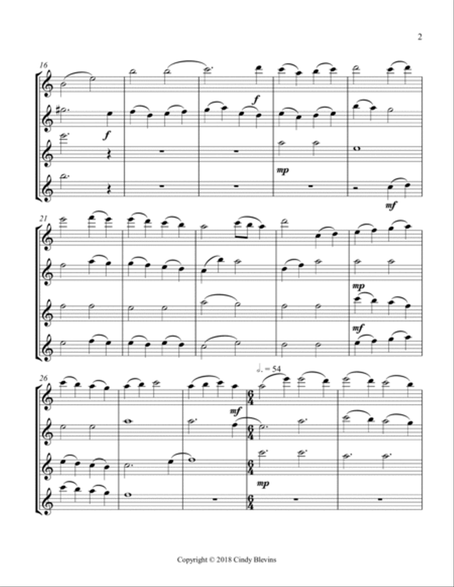 God Rest Ye Merry, Gentlemen, for Flute Quartet Flute Quartet scores gallery preview page 3