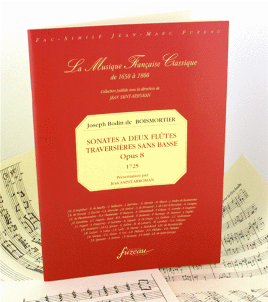 Sonatas for two flutes without bass - Opus 8 Flute Duet scores gallery preview page 1