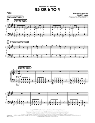 Book cover for 25 Or 6 To 4 - Piano
