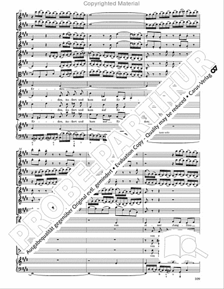 St. Matthew Passion (Matthaus-Passion) 4-Part scores gallery preview page 111