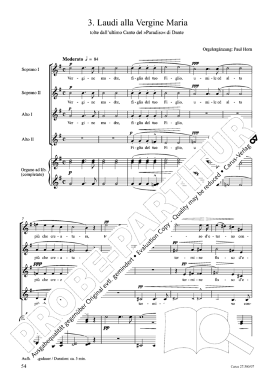 Quattro pezzi sacri Orchestra scores gallery preview page 55