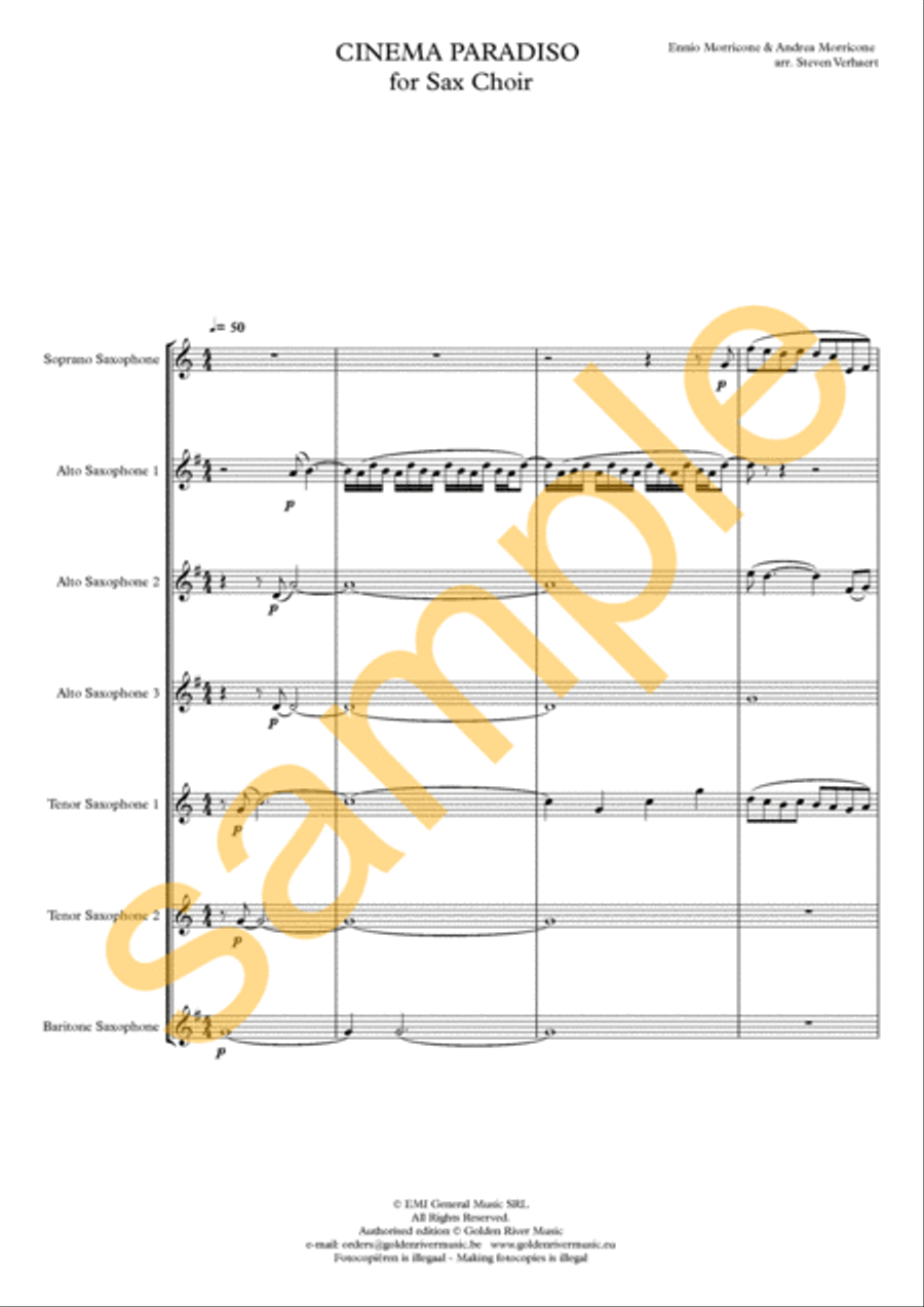 Cinema Paradiso - sax choir image number null