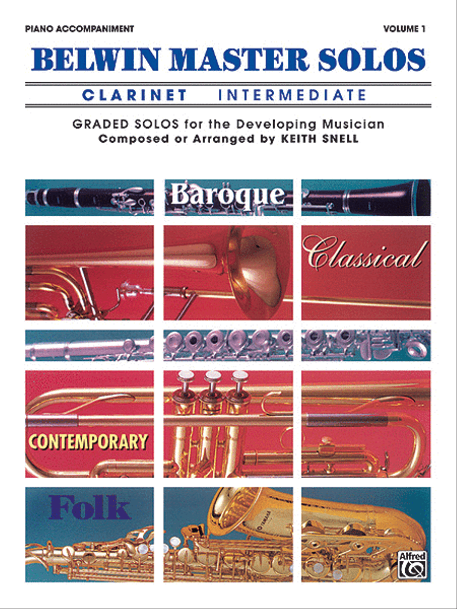 Belwin Master Solos (Clarinet), Volume 1 Clarinet scores gallery preview page 1