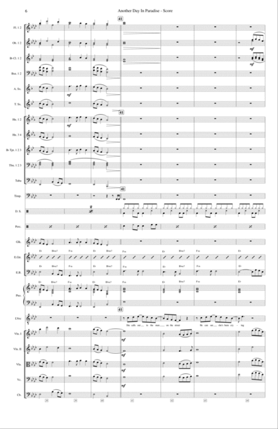 Another Day In Paradise Full Orchestra scores gallery preview page 6