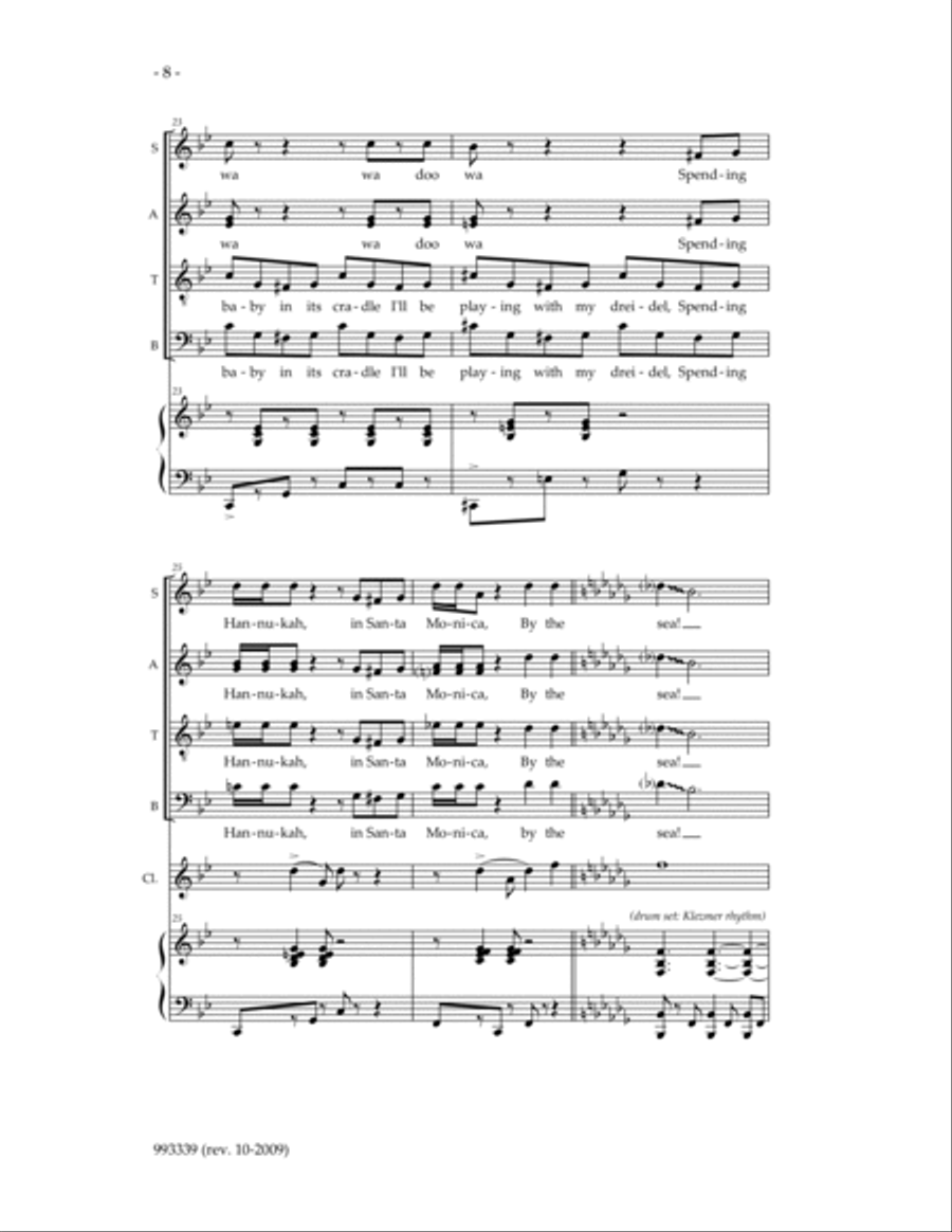 Chanukah in Santa Monica 4-Part scores gallery preview page 6