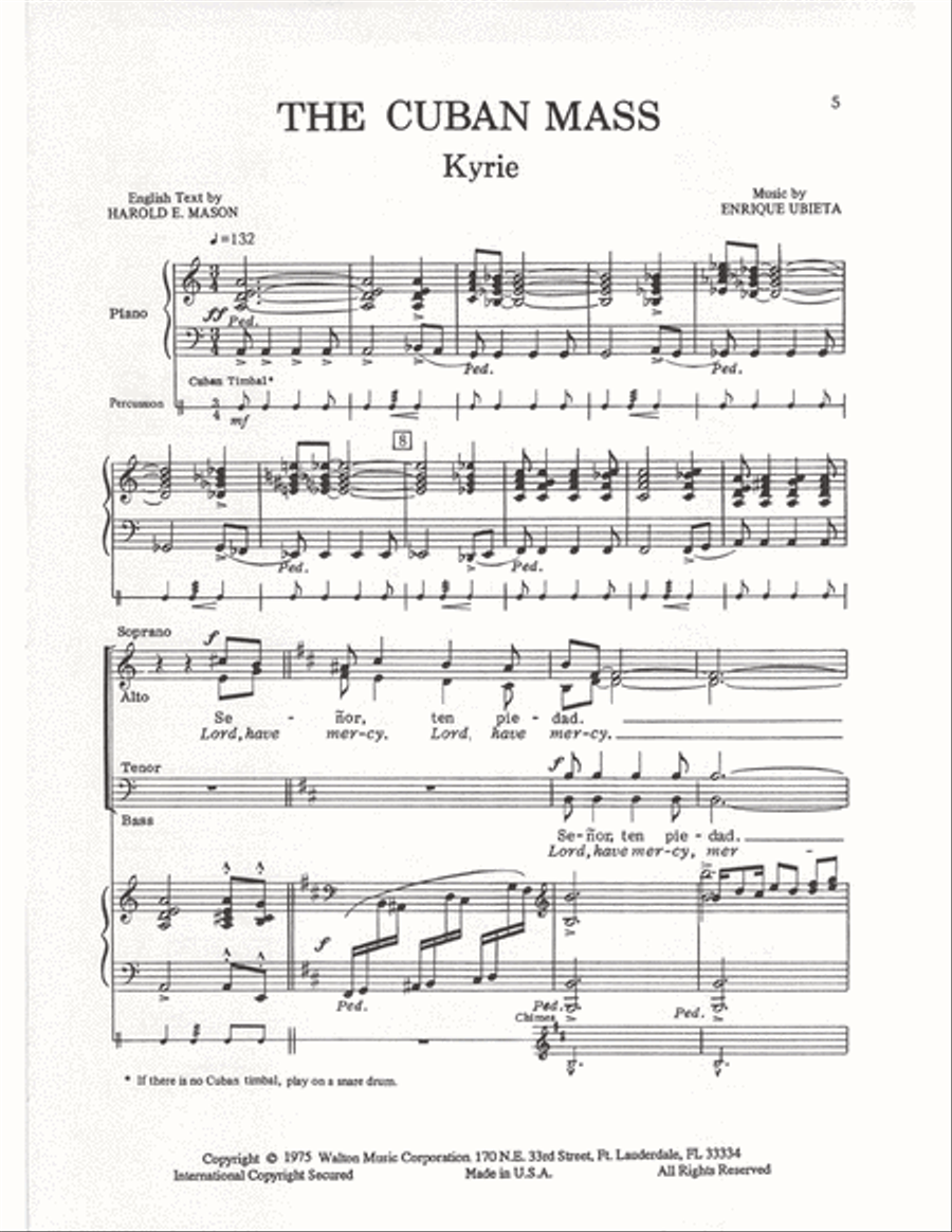 The Cuban Mass (Vocal Score) 4-Part scores gallery preview page 2