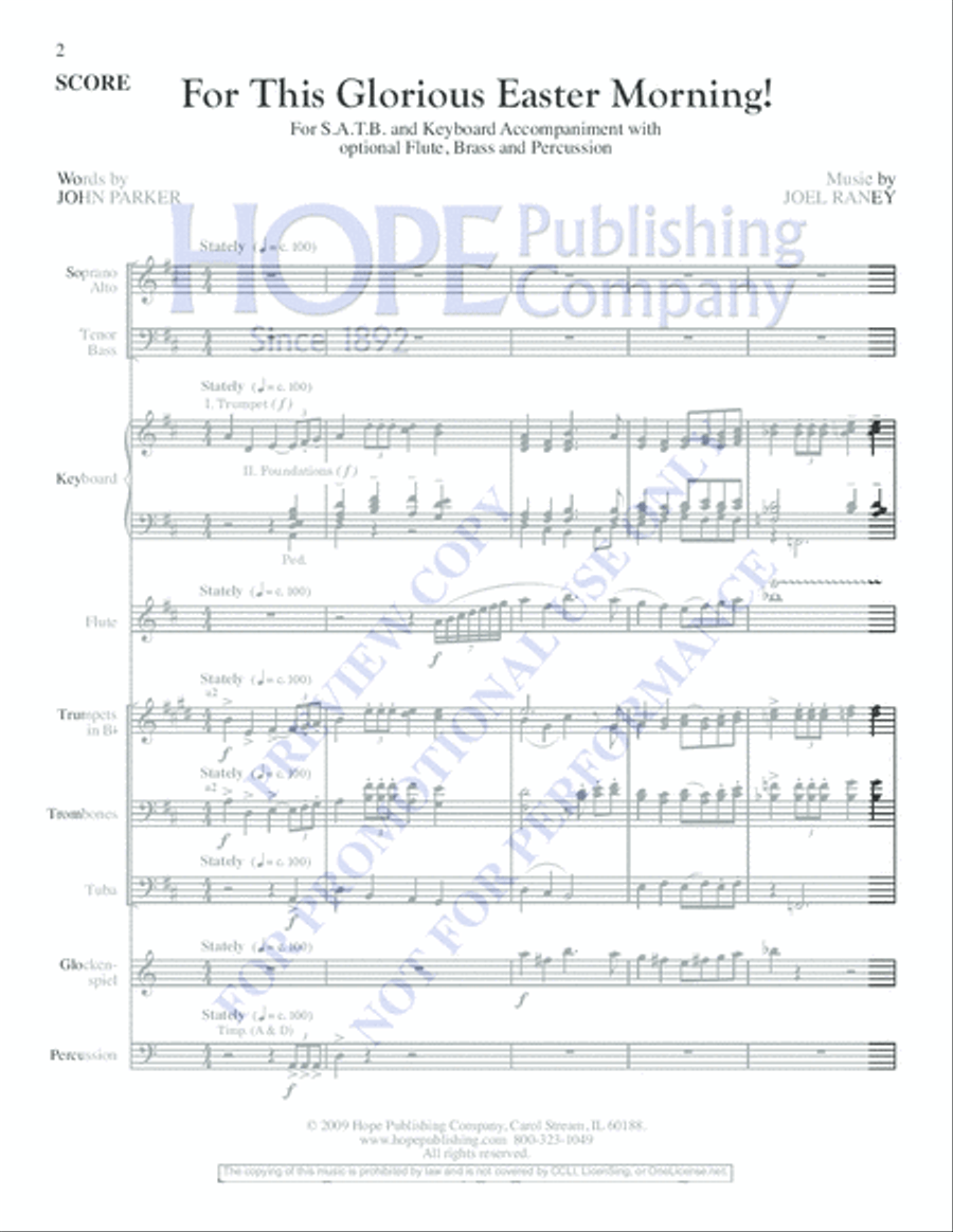 For This Glorious Easter Morning Choir scores gallery preview page 2