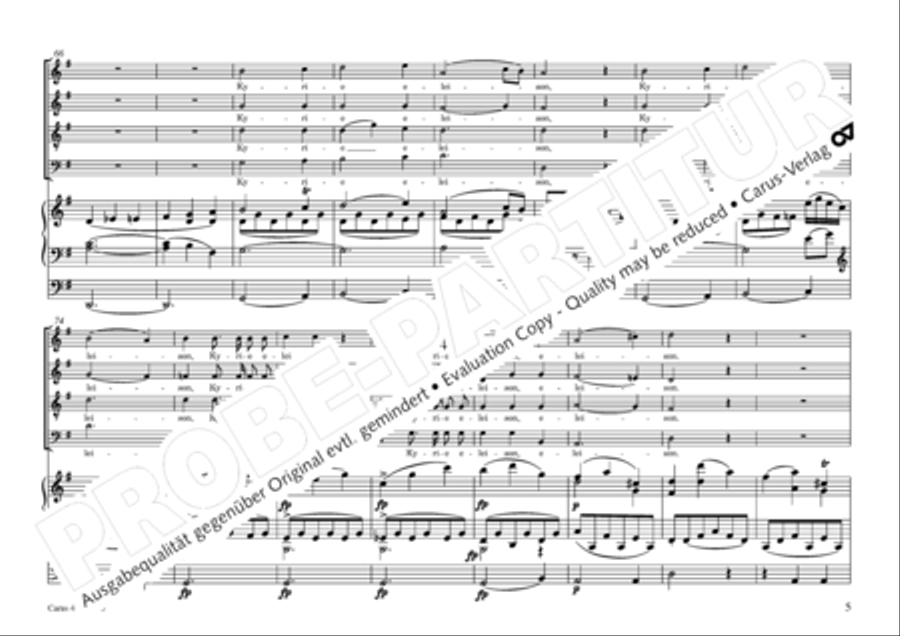 Mass in G Major 4-Part scores gallery preview page 8