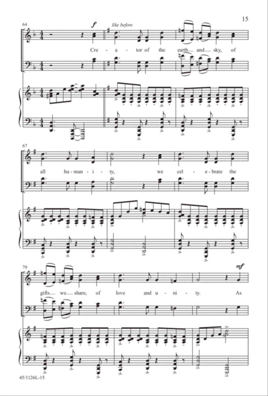 Prayers for the Nations 4-Part scores gallery preview page 16