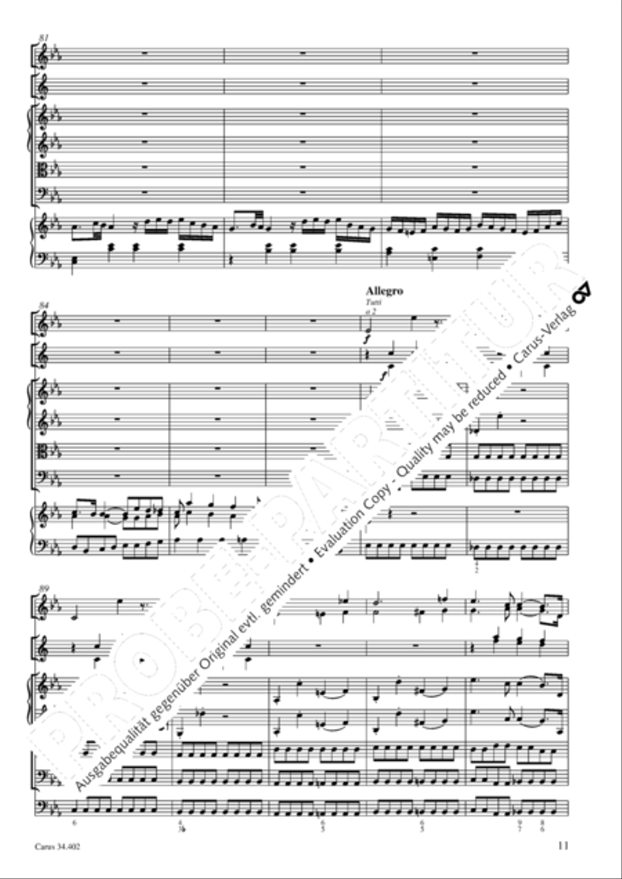 Concerto grosso for cembalo or piano Horn scores gallery preview page 12