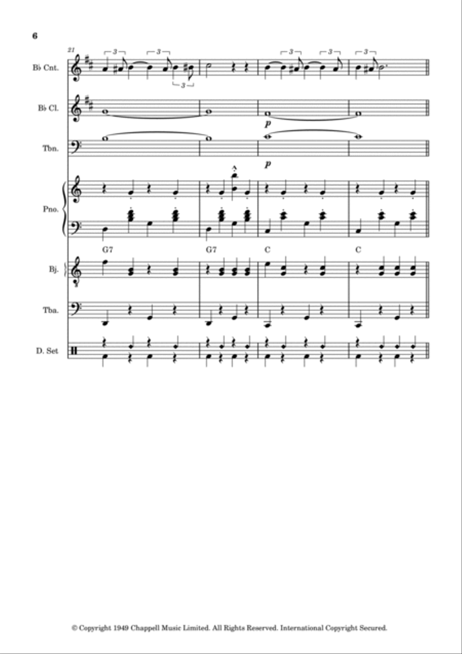 The Third Man (the Harry Lime Theme) Jazz Ensemble scores gallery preview page 6