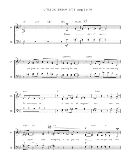 Little Did I Dream by Tony Bennett Choir - Digital Sheet Music