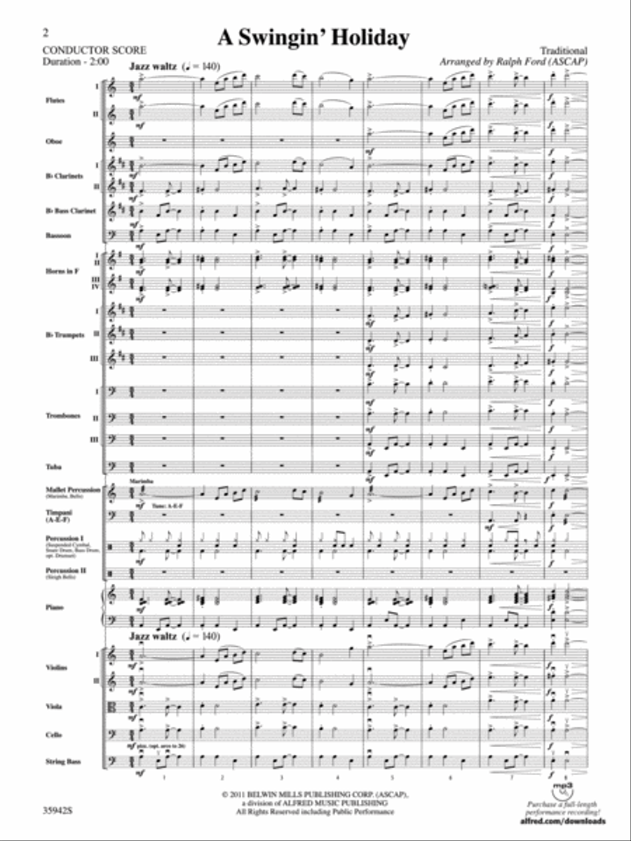 A Swingin' Holiday Full Orchestra scores gallery preview page 2
