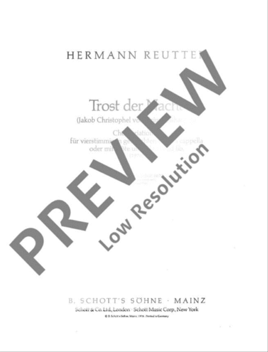 Trost der Nacht 4-Part scores gallery preview page 2