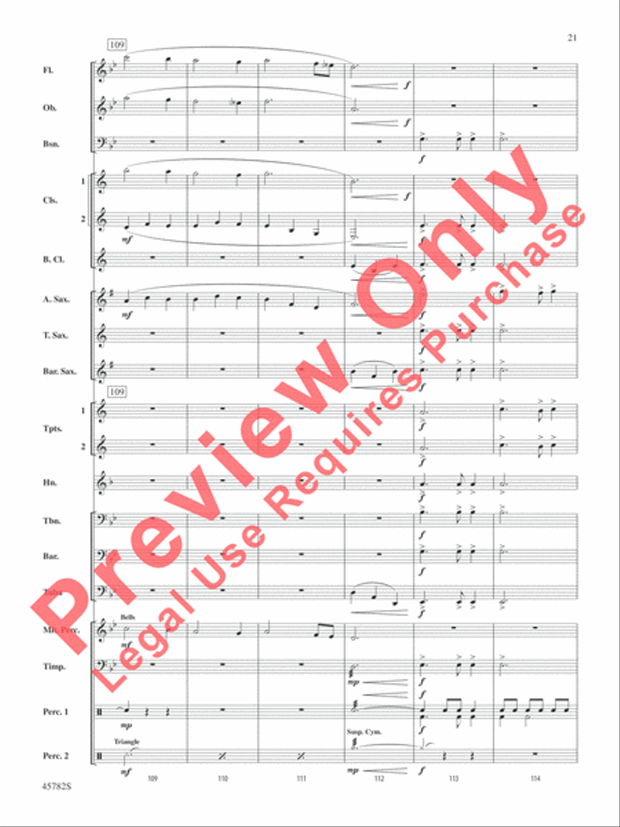 Gabriel's Message Concert Band scores gallery preview page 22