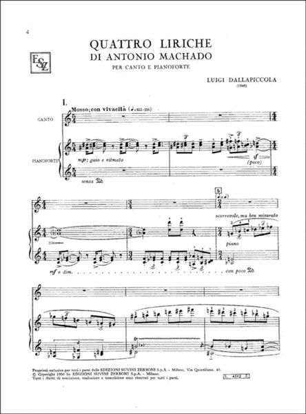 Quattro Liriche Di Antonio Machado (1948)
