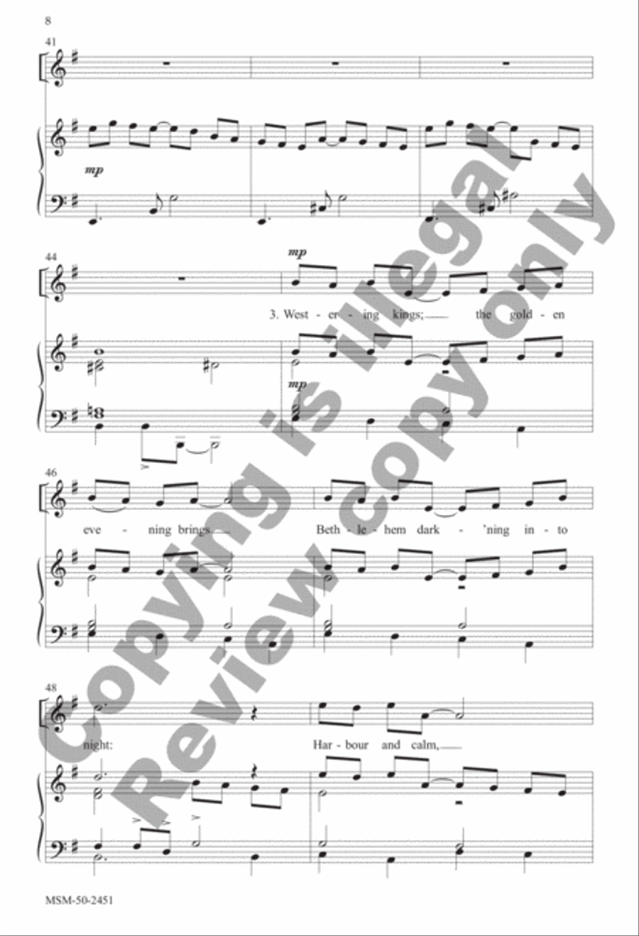 Wandering Kings Unison Choir scores gallery preview page 7