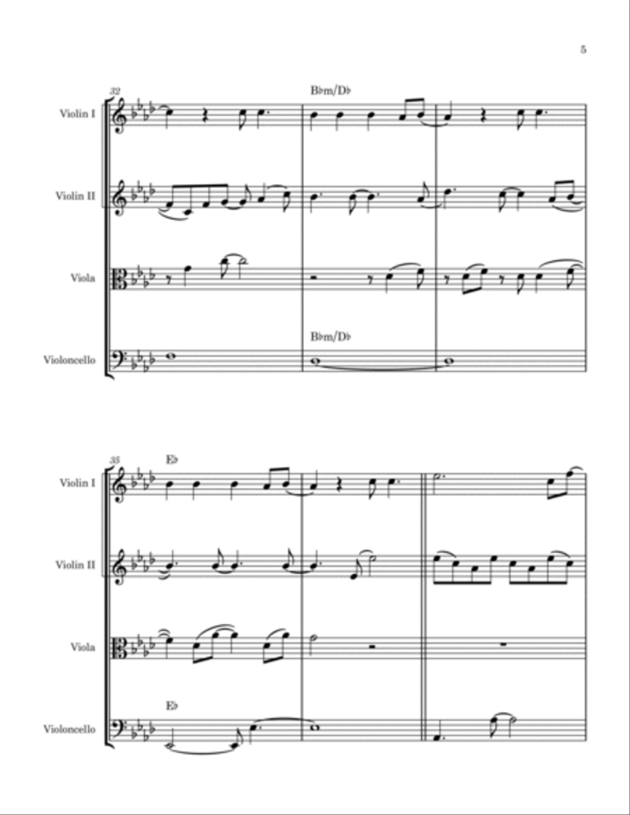 All Of Me String Quartet scores gallery preview page 5