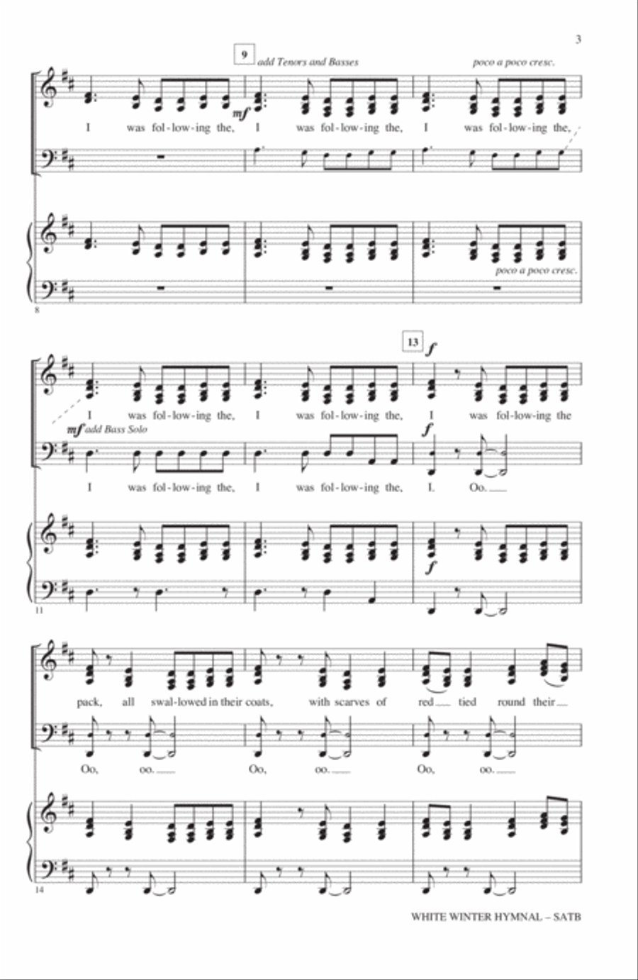 White Winter Hymnal (arr. Alan Billingsley) 4-Part scores gallery preview page 2
