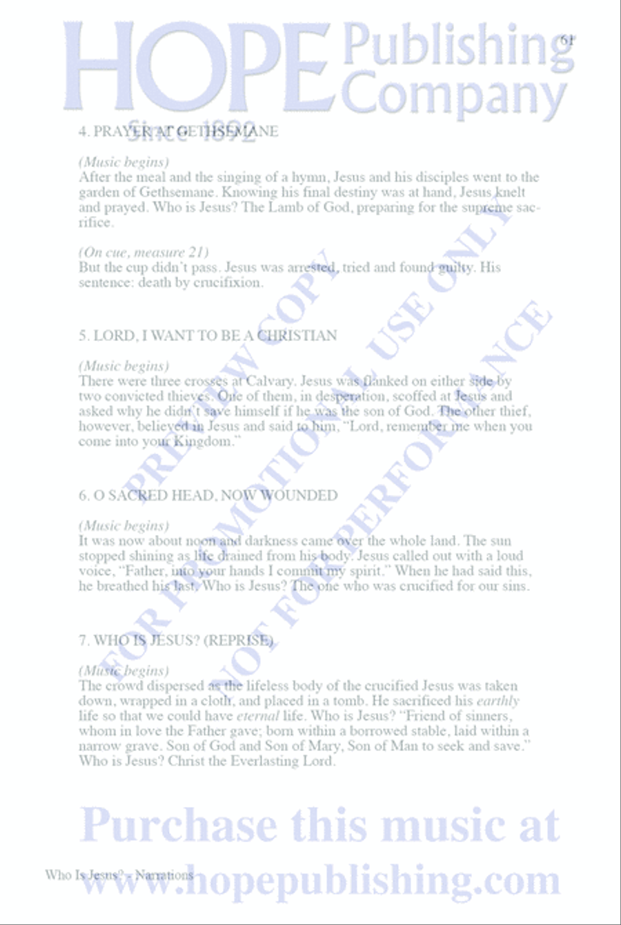 Who Is Jesus? 4-Part scores gallery preview page 85