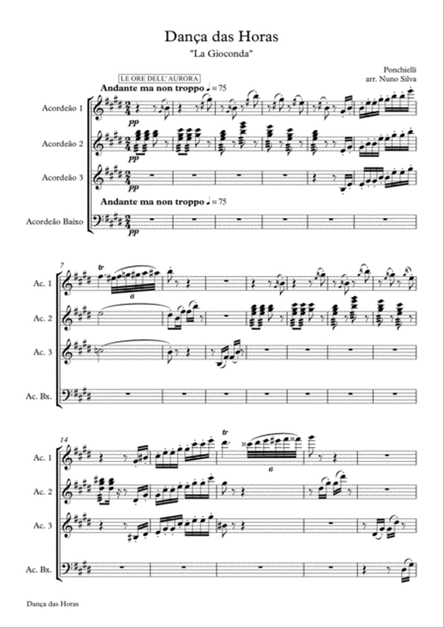 La Gioconda (Dance of the Hours) Small Ensemble scores gallery preview page 1
