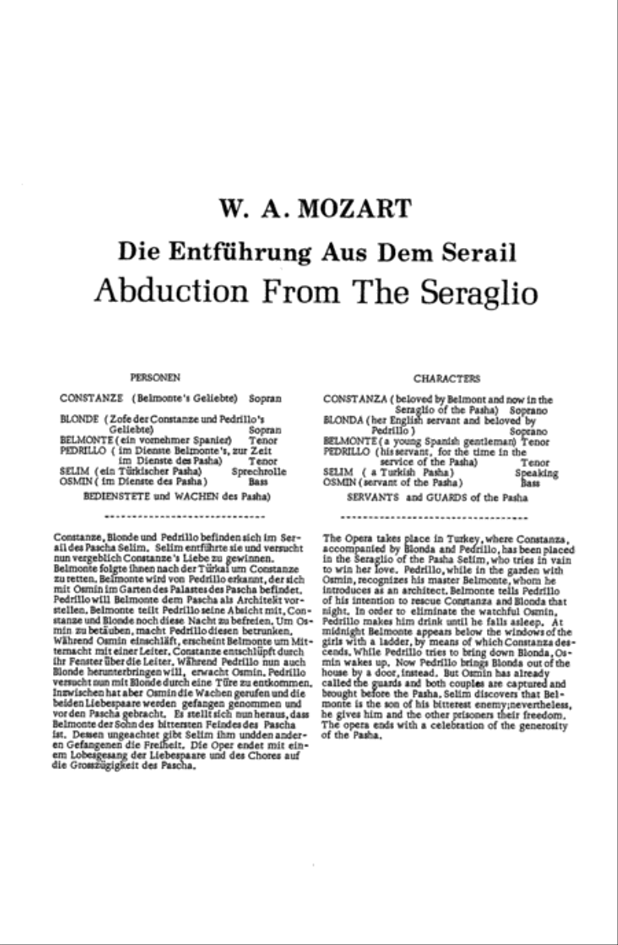 The Abduction from the Seraglio Voice scores gallery preview page 4