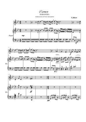 Habanera from Bizet's Carmen. Violin and piano