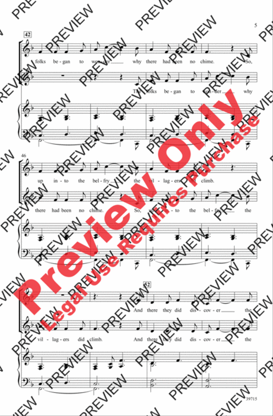 Jonathan's Bell Carol Jonathan's Bell Carol Women's Choir scores gallery preview page 5