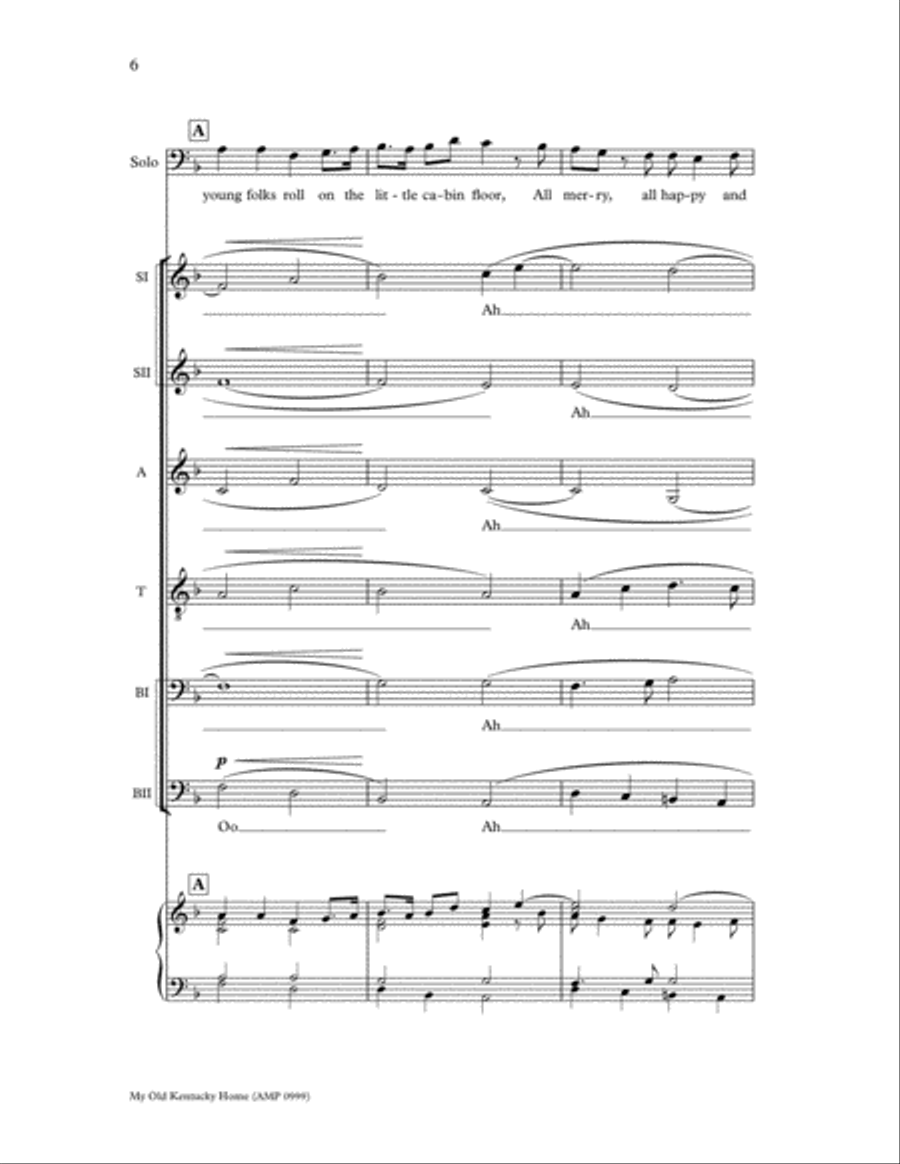 My Old Kentucky Home A Cappella scores gallery preview page 6