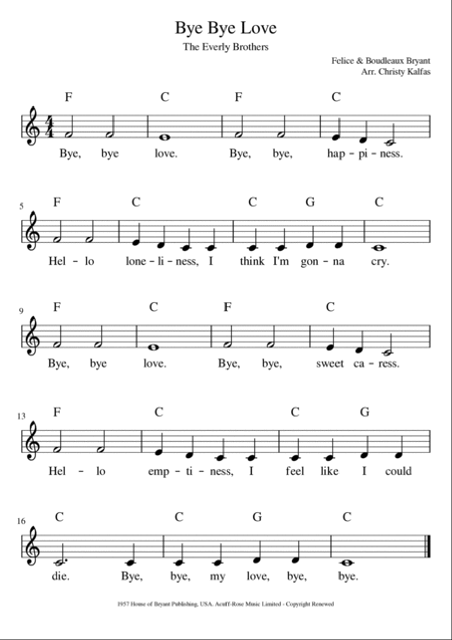 Bye Bye Love Large Ensemble scores gallery preview page 2