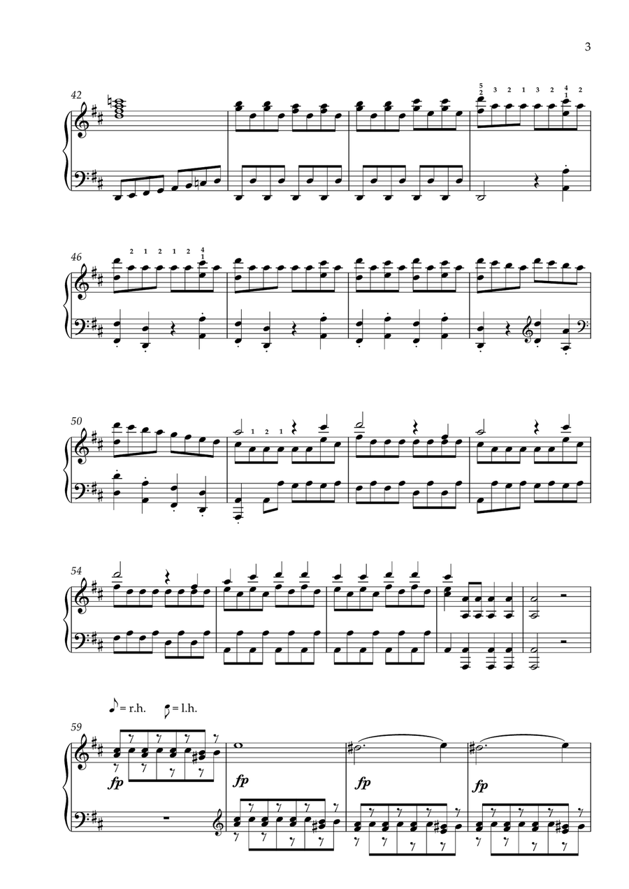 Overture to The Marriage of Figaro 'Le nozze di Figaro' for advanced solo piano Piano Solo scores gallery preview page 4