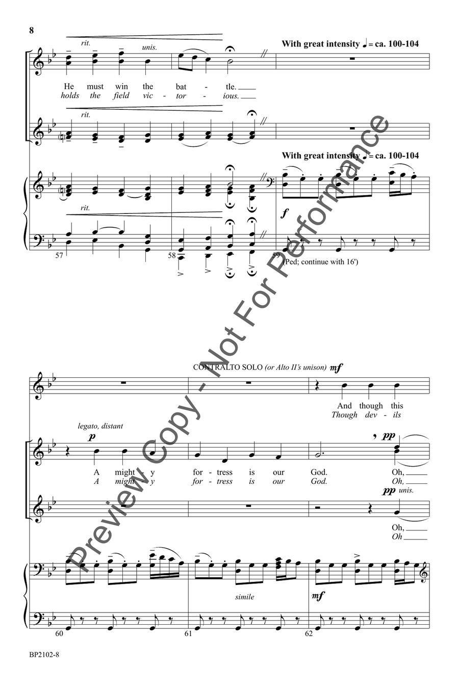 A Mighty Fortress Is Our God - SSAA SSAA scores gallery preview page 8
