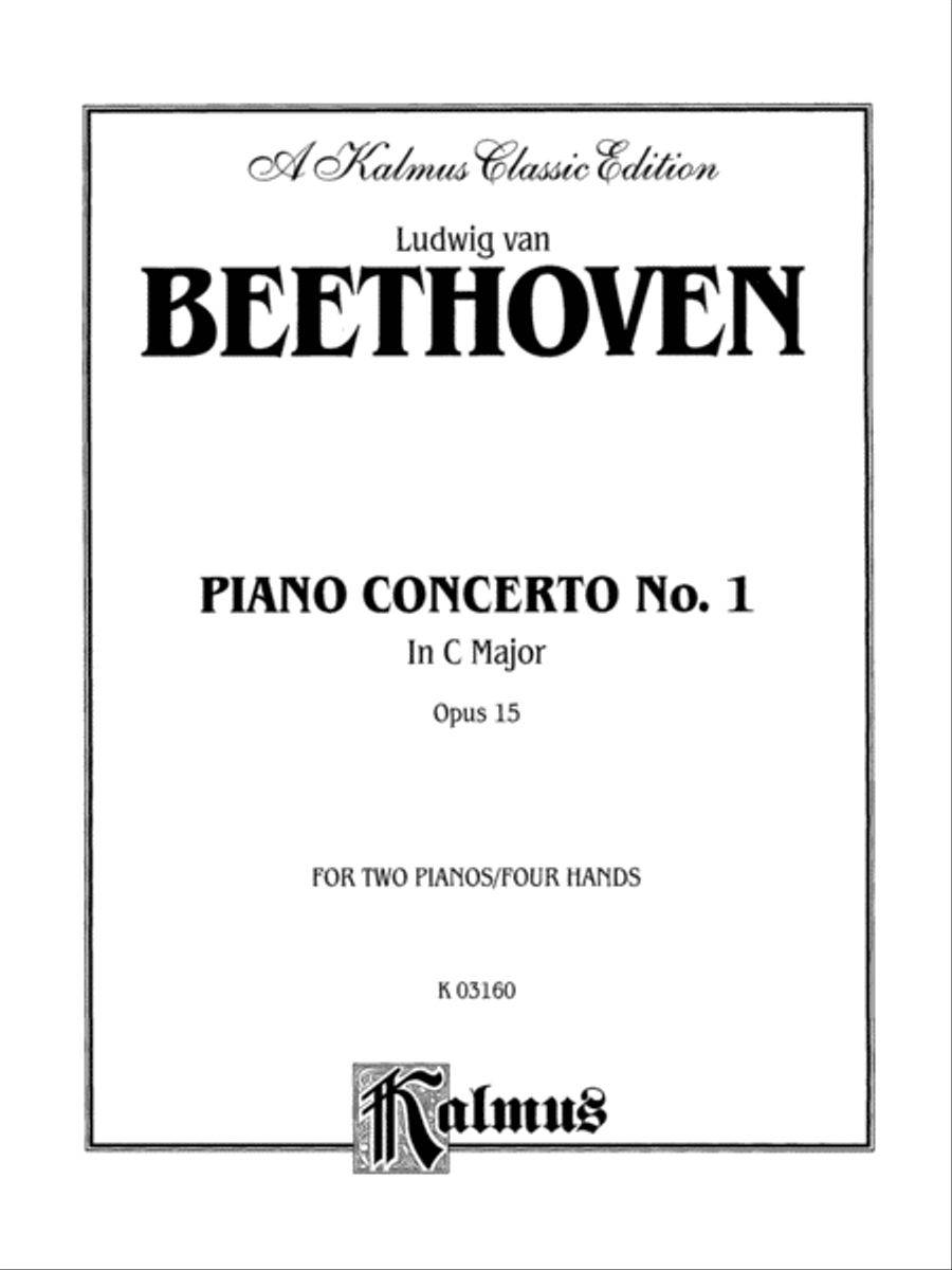 Beethoven: Piano Concerto No. 1 in C Major, Opus 15 Piano scores gallery preview page 1