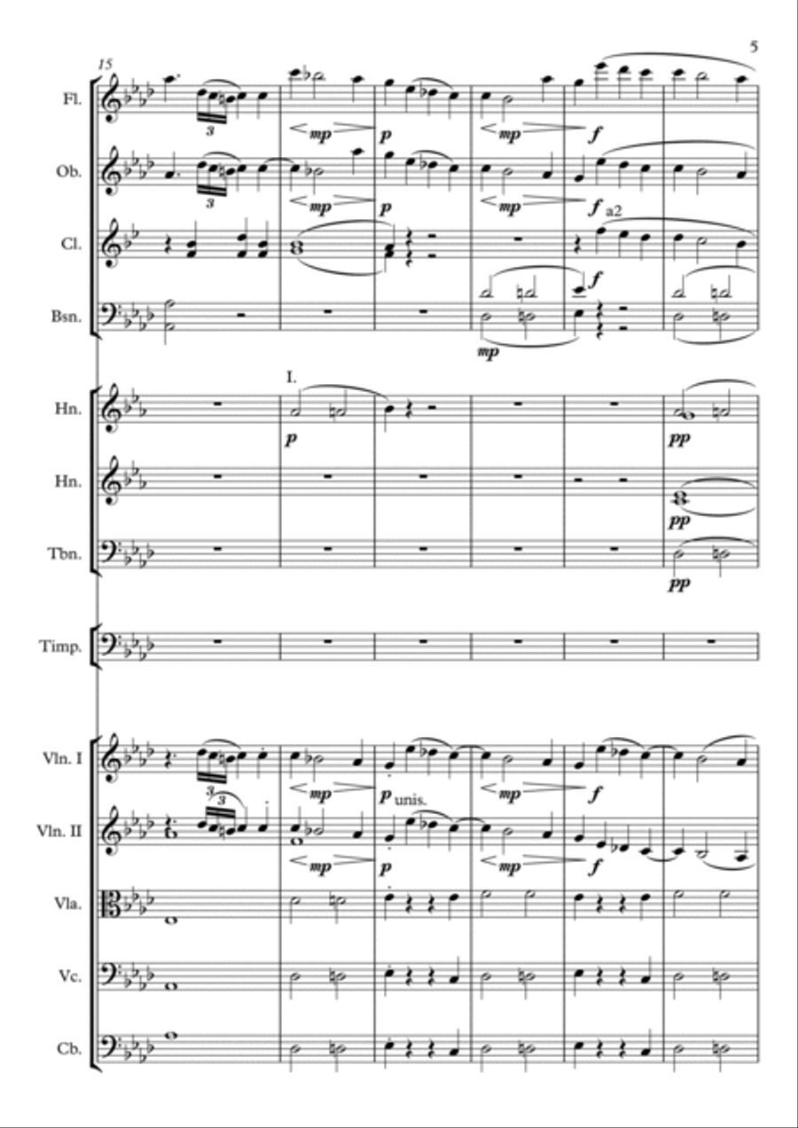 Beethoven Piano Sonata Op. 2 No. 1 Orchestration (by Barış Önder) Full Orchestra scores gallery preview page 5