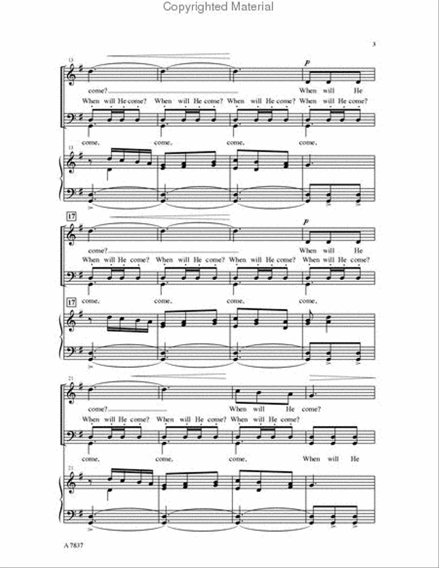 When Will He Come? 4-Part scores gallery preview page 3
