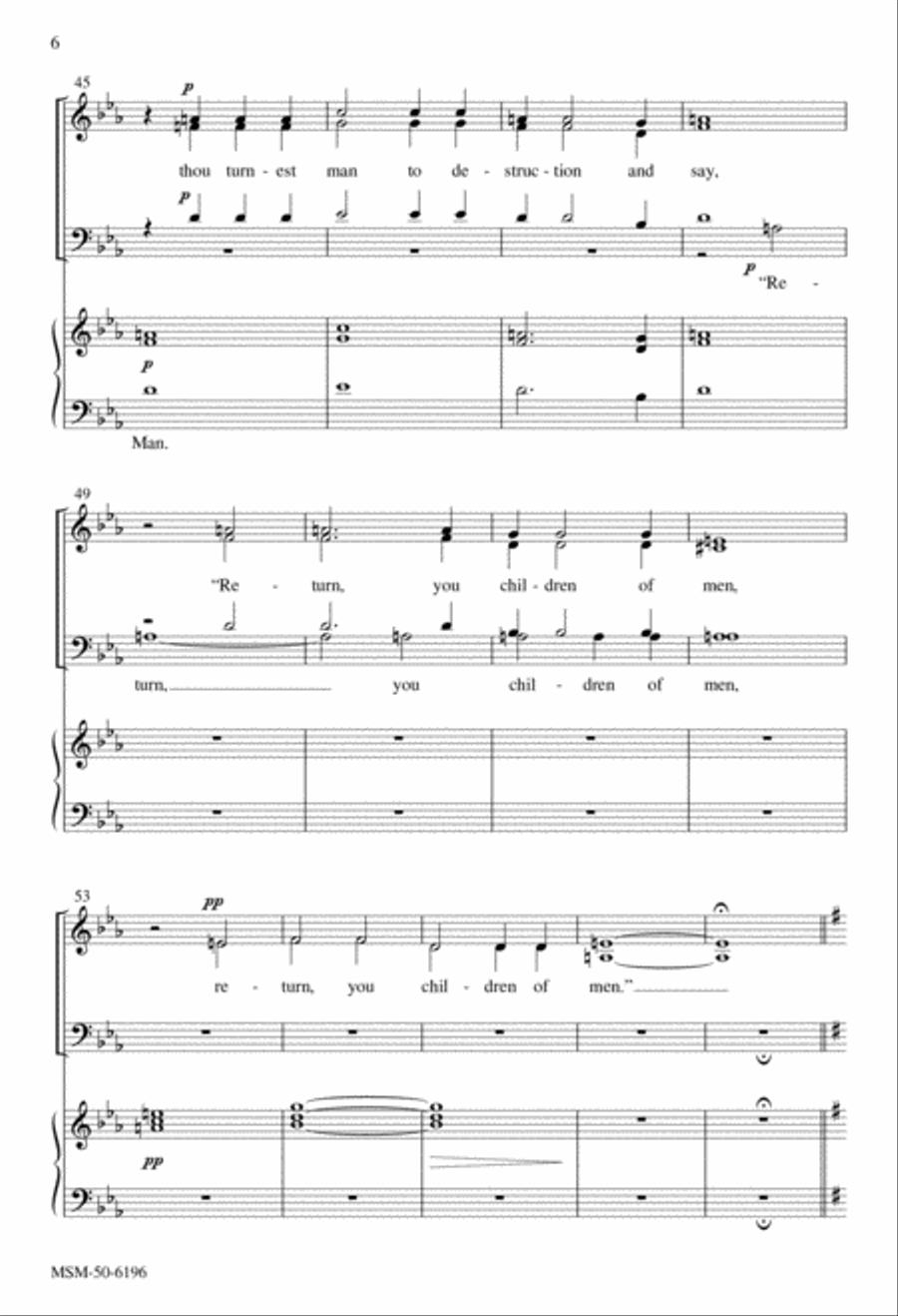 Lord, Thou Hast Been Our Dwelling Place 4-Part scores gallery preview page 5