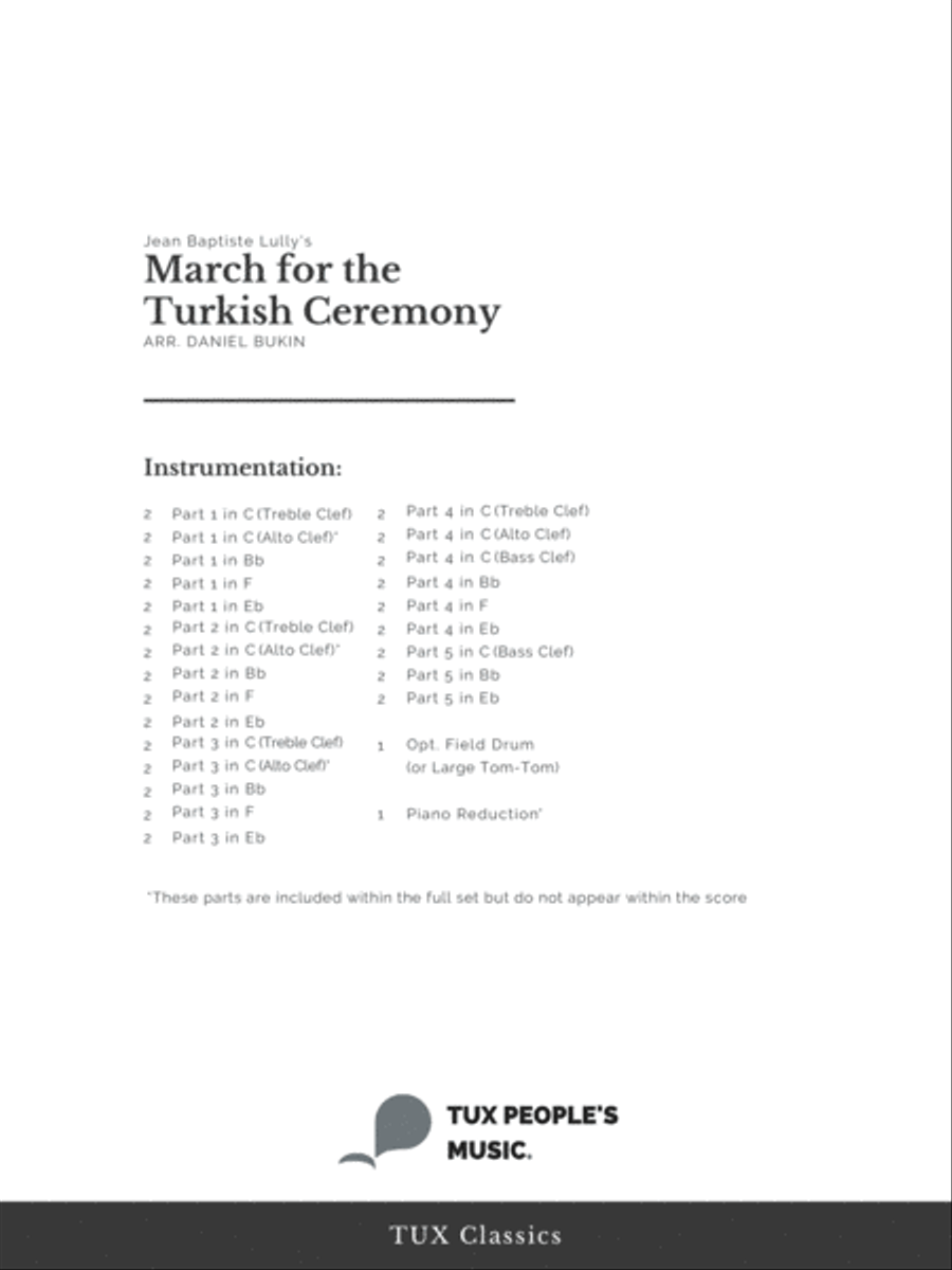 March for the Turkish Ceremony Concert Band scores gallery preview page 2