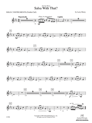 (Do You Want) Salsa with That?: Solo C Instruments (Treble Clef)