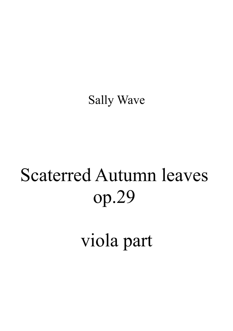 Scaterred Autumn Leaves op. 29 viola part String Duet - Digital Sheet Music