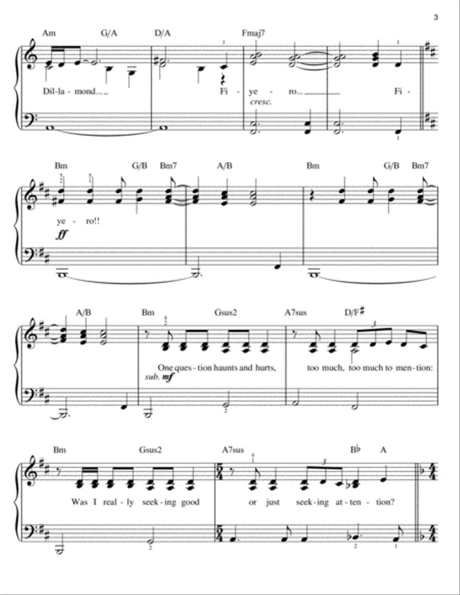 No Good Deed (from Wicked) Easy Piano scores gallery preview page 3