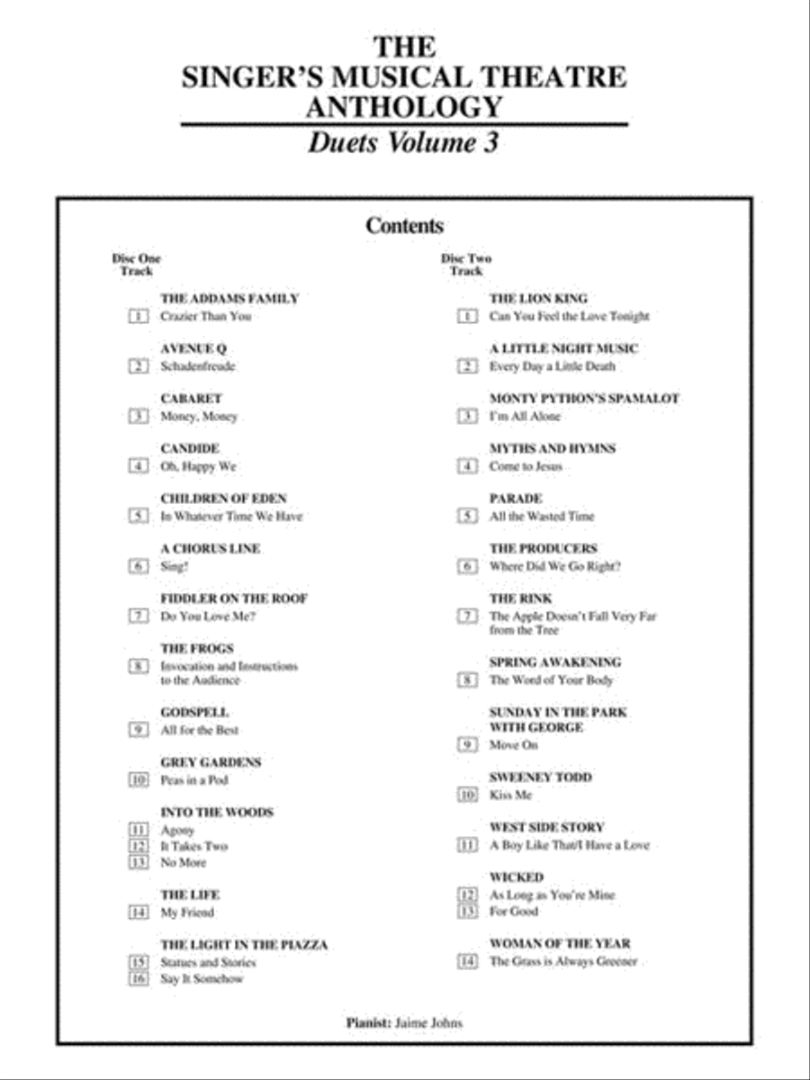 Singer's Musical Theatre Anthology Duets Volume 3 Voice scores gallery preview page 3