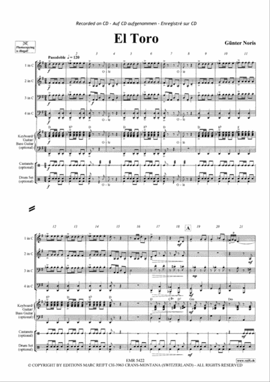 El Toro El Toro Concert Band scores gallery preview page 3