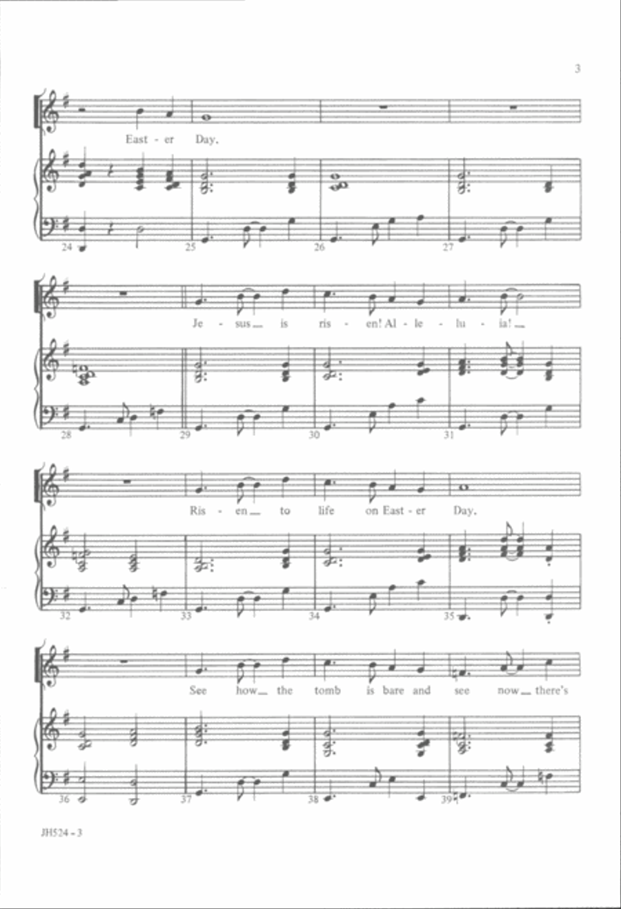 Jesus Is Risen! Alleluia! Unison Choir scores gallery preview page 4