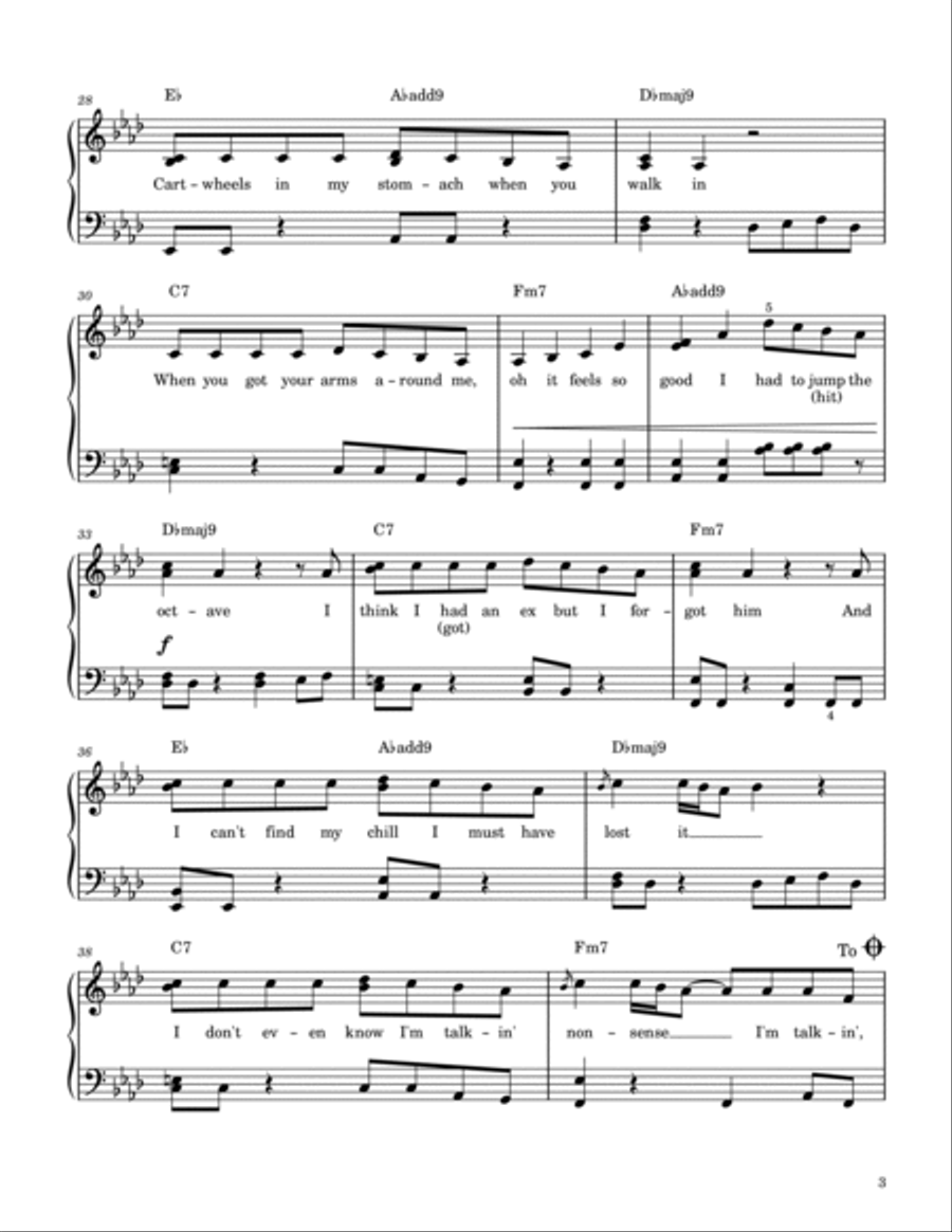 Nonsense Piano Solo scores gallery preview page 3